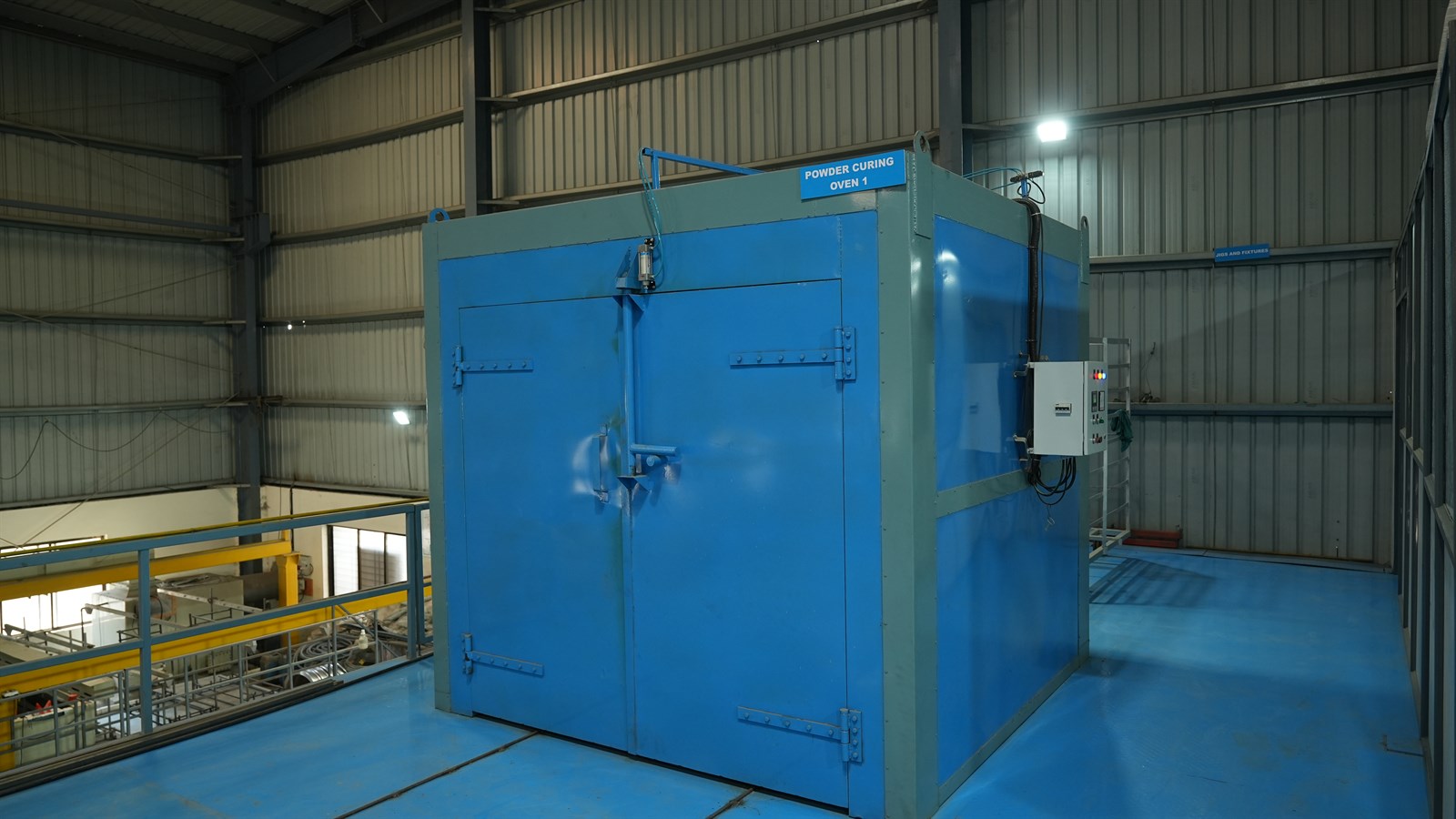 Powder coating setup