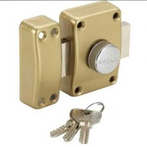 Aluminium powder coated lock component